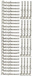 Naklejka (nalepka) Farro podziękowanie złote (084)