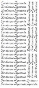 Naklejka (nalepka) Farro Serdeczne życzenia srebrne (002)