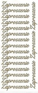Naklejka (nalepka) Farro Zaproszenie złote (101)