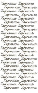 Naklejka (nalepka) Farro Zaproszenie złote (004)