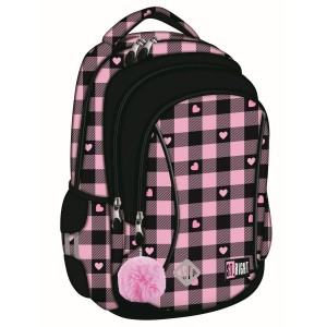 Plecak PINK CHECKEREDR 3-KOMORY St.Right (BP-26)