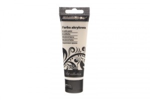 Farba akrylowa perłowy kolor: perłowy biały 75ml Flamingo Line (175)