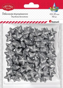 Ozdoba styropianowa Craft-Fun Series gwiazdki Titanum (23YX0326-3(SILVER))