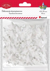 Ozdoba styropianowa Craft-Fun Series gwiazdki Titanum (23YX0326-3(white))