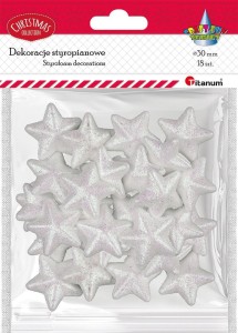 Ozdoba styropianowa Craft-Fun Series gwiazdki Titanum (23YX0326-2(WHITE))