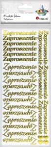 Naklejka (nalepka) Craft-Fun Series Zaproszenie  ZŁOTY KOLOR Titanum