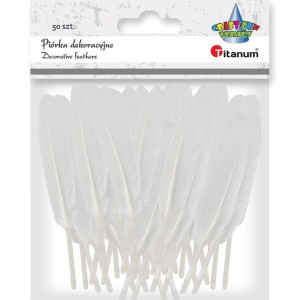 Piórka Craft-Fun Series białe 50 szt Titanum (lotki)
