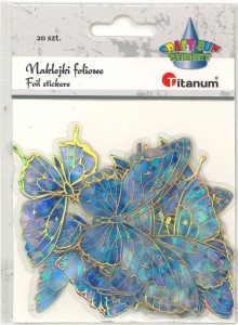 Naklejka (nalepka) Motyle niebieski Naklejki foliowe Titanum Craft-Fun (25CR001)