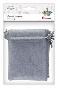 Organza Craft-Fun Series Woreczki z organzy szare Titanum (25BJ033127-4)