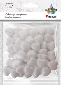 Ozdoba styropianowa Craft-Fun Series serduszka 20mm Titanum (20YX0326-1)