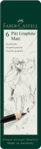 Ołówek artystyczny Pitt Graphite Matt 6 szt (różne) Faber Castell (115207 FC)