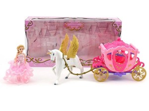 Lalka z karocą i koniem [mm:] 290 Adar (525191)