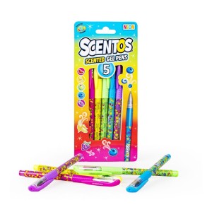 Długopis żelowy pachnące, żelowe neonowe, 5 szt. wkład mix Dumel (ST60916)