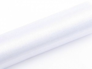 Organza Gładka, biały, 0,16 x 9m 150x9 [mm x m] biała Partydeco (ORP16-008)