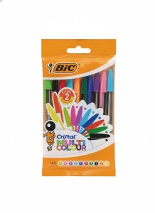 Długopis standardowy 10 szt Cristal Multico wkład mix Bic (843437)