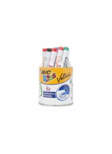 Marker suchościeralny 8571431 wkład mix okrągła końcówka Velleda (24 sztuki)