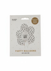Balon gumowy 60, Pastel Off-white mix 300mm Partydeco (SB14P-460-008Z-6)
