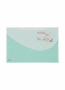 Teczka plastikowa na zatrzask MACARON 5905658800130 A4 zielony Deli (E5506_GREEN)
