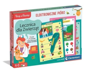 Gra edukacyjna Mówiące Pióro 500 Pytań - Lecznica dla zwięrząt Clementoni (50389)