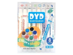 Flamaster ze stempelkami 8 kol. Adar (620391)