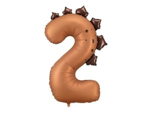 Balon foliowy Cyfra 2 dinozaur, 92 cm Partydeco (FB315-2)