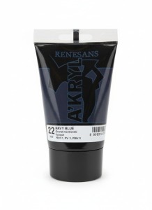 Farba akrylowa kolor: błękit morski 100ml Renesans (22)