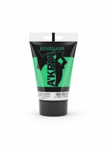 Farba akrylowa kolor: zielony 100ml Renesans (14)
