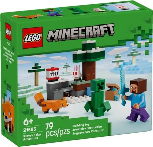 Klocki konstrukcyjne Minecraft Przygoda Steve’a w tajdze Lego (21583)