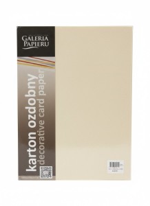 Papier ozdobny (wizytówkowy) nature A4 beżowy 220g Galeria Papieru (204756)