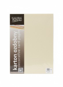 Papier ozdobny (wizytówkowy) pearl kremowy A4 kremowy 210g Galeria Papieru (205452)