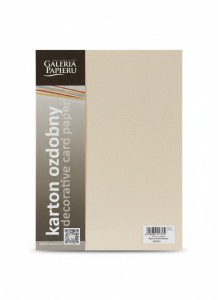 Papier ozdobny (wizytówkowy) Ryps A4 beżowy 250g Galeria Papieru (204701)