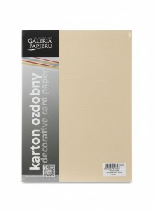 Papier ozdobny (wizytówkowy) Ryps A4 piaskowy 250g Galeria Papieru (204703)