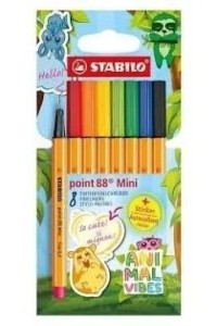 Cienkopis MINI ANIMALS VIBES wkład mix 0,4mm 8kol. Stabilo (688/8-07)