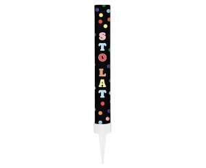 Fontanna tortowa Sto Lat 12 cm/ 1 szt., czarne Godan (KZ-FTZ1/5)