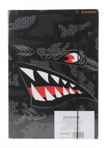 Teczka kartonowa na gumkę Shark A4 mix Starpak (583301)