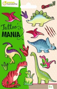 Tatuaż zmywalne dinozaury Avenue Mandarine (1138)