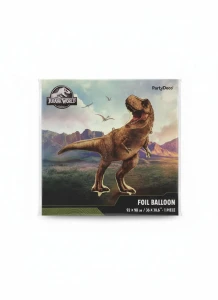Balon foliowy Jurassic World T-Rex, 92x98 cm, brązowy Partydeco (FB336)