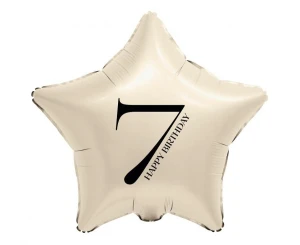Balon foliowy Gwiazda z cyfrą 7 (kremowy) 18cal Godan (FG-BGM7)