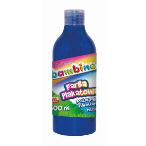 Farby plakatowe Bambino w butelce 500 ml kolor: niebieski 500ml 1 kolor. Bambino (niebieska)