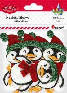 Naklejka (nalepka) Titanum Craft-Fun Series filcowa pingwiny (5703-3)