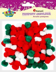 Pompony Titanum Craft-Fun Series akrylowe mix 80 szt (MT311)