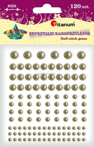 Perełki Titanum Craft-Fun Series samoprzylepne biały perłowy (56941)