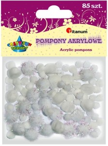 Pompony Titanum Craft-Fun Series biały 85 szt (282994)