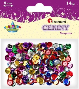 Cekiny Titanum Craft-Fun Series okrągłe kolorowe 14g (CO041)