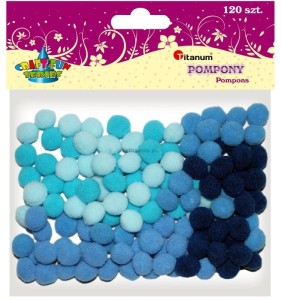 Pompony Titanum Craft-Fun Series niebieski 120 szt (282924)