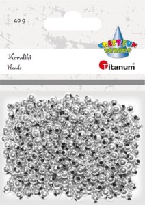 Koraliki kreatywne Titanum Craft-Fun Series srebrne (XBL02)