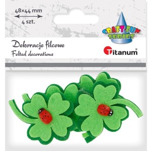 Ozdoba filcowa Titanum Craft-Fun Series koniczynki (EA525)
