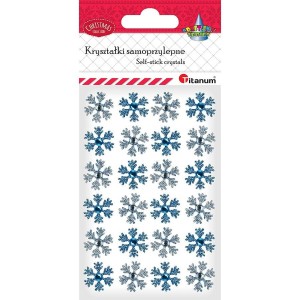 Kryształki Titanum Craft-Fun Series płatki śniegu 24 szt mix (18SQ-018)
