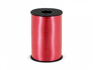 Wstążka Partydeco plastikowa czerwona, 5mm/225m 5mm (PRP5-007)