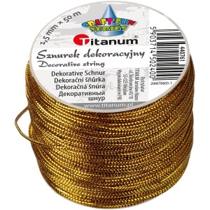Sznurek Titanum Craft-Fun Series złoty 50m (20HET0605-1)